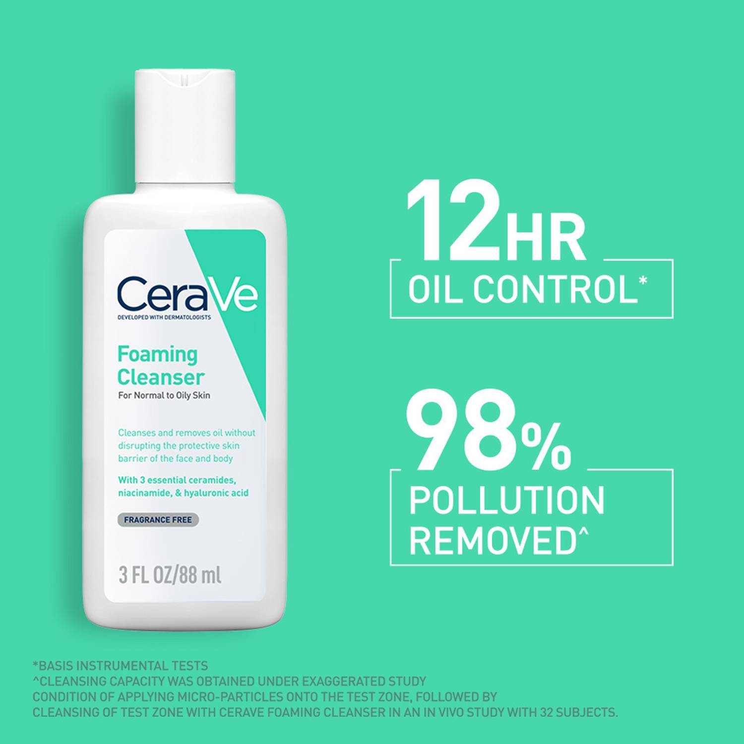 CeraVe Foaming Cleanser for Oily Skin 88ml - Image 2