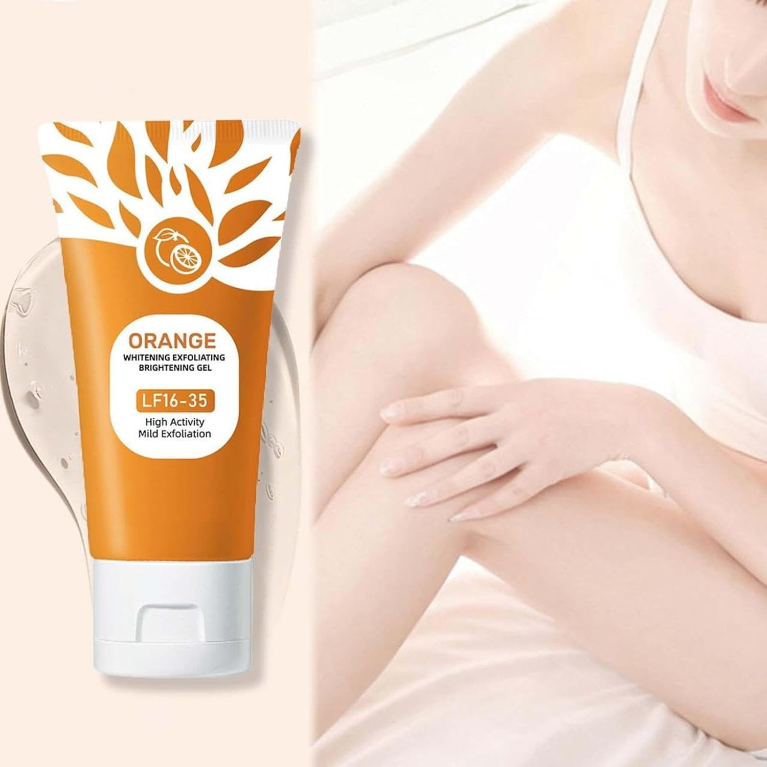 Image of Famire Orange Enzymes Exfoliating Gel for Face & Body, Orange Exfoliating Gel, Moisturizer Face Body Scrub,Deep Cleansing Moisturizing Facial Exfoliator for All Skin Types Face Wash