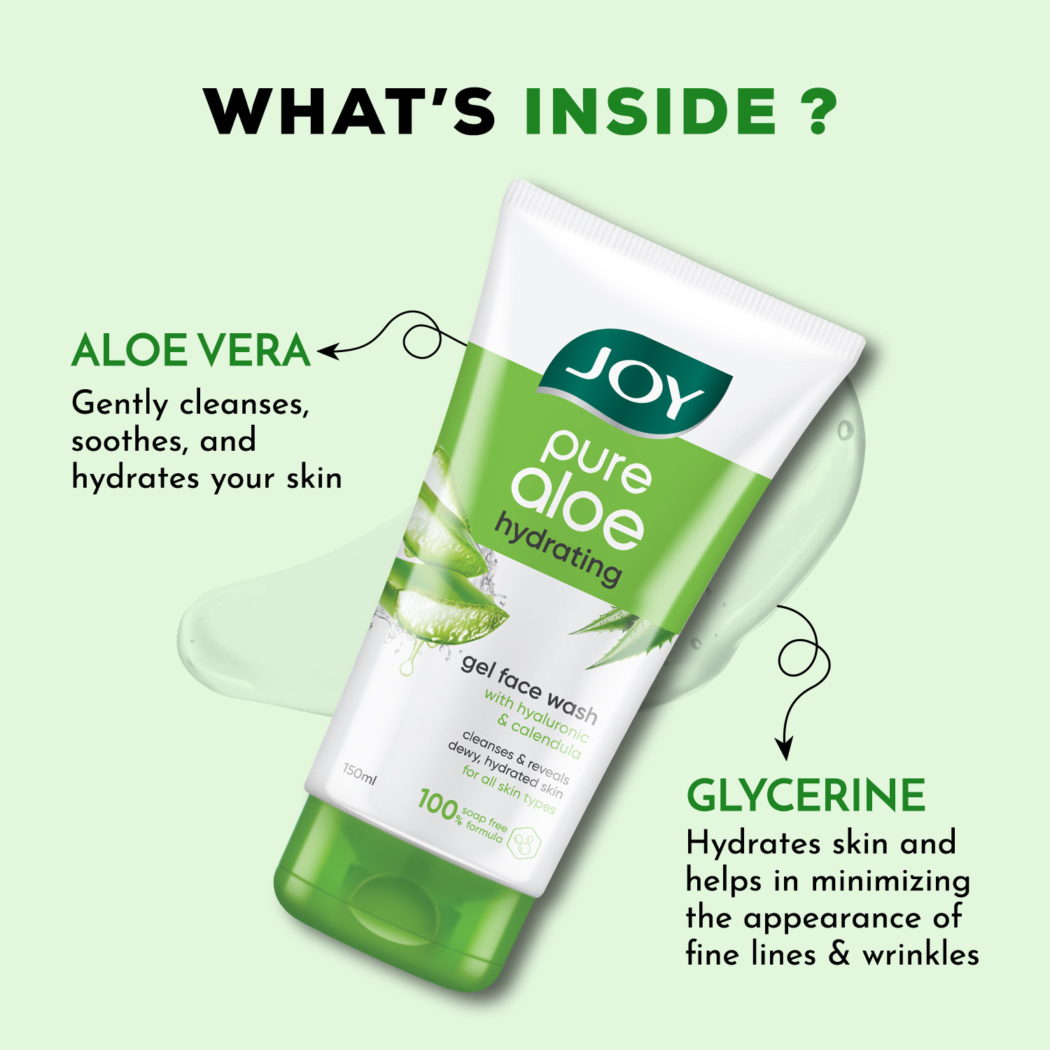Image of Joy Pure Aloe Hydrating For Dry Skin & Acne Prone Skin Face Wash