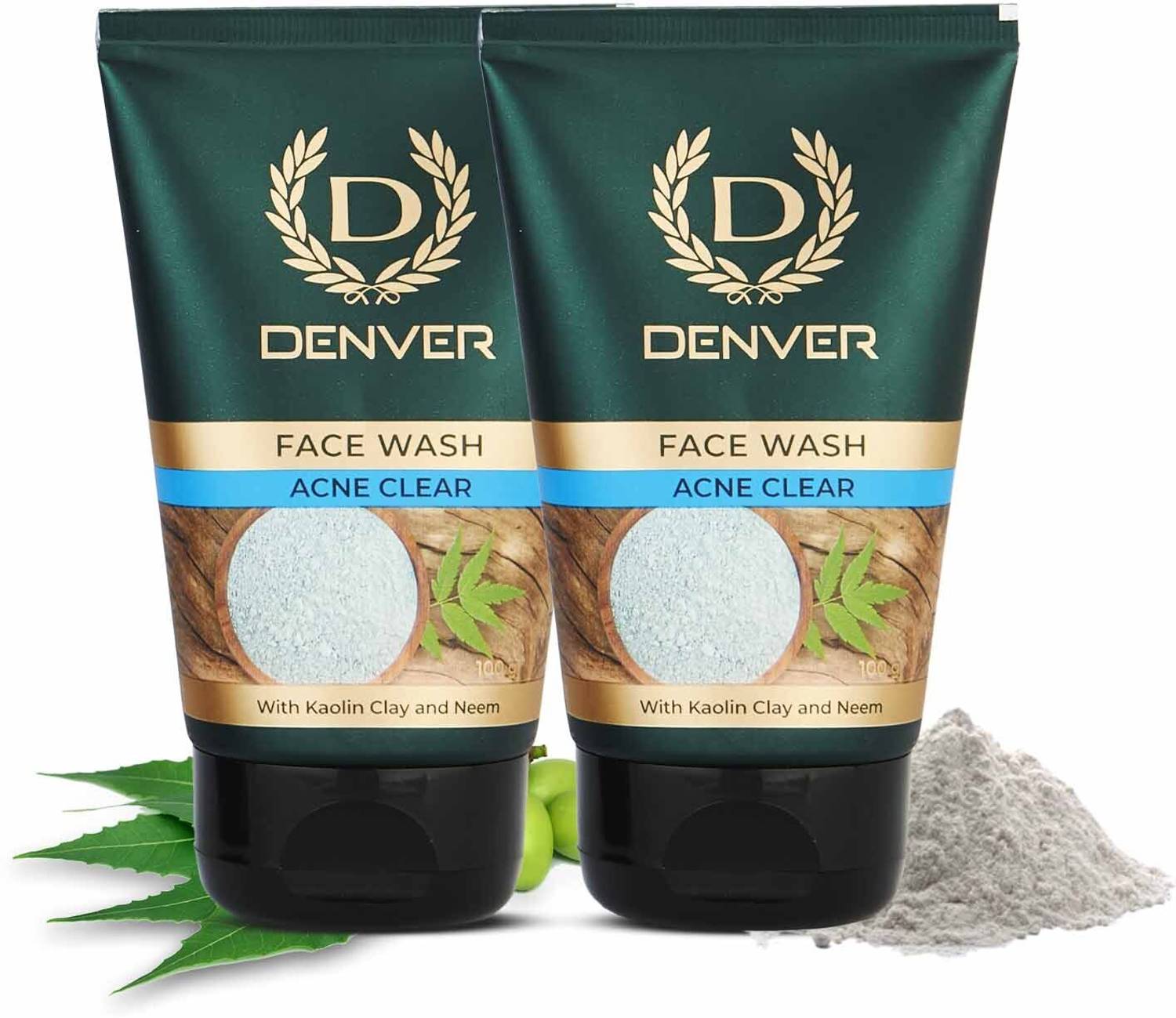 DENVER Acne Clear Kaolin Clay and Pack of 2 · 100 g (200 g total) - Image 1