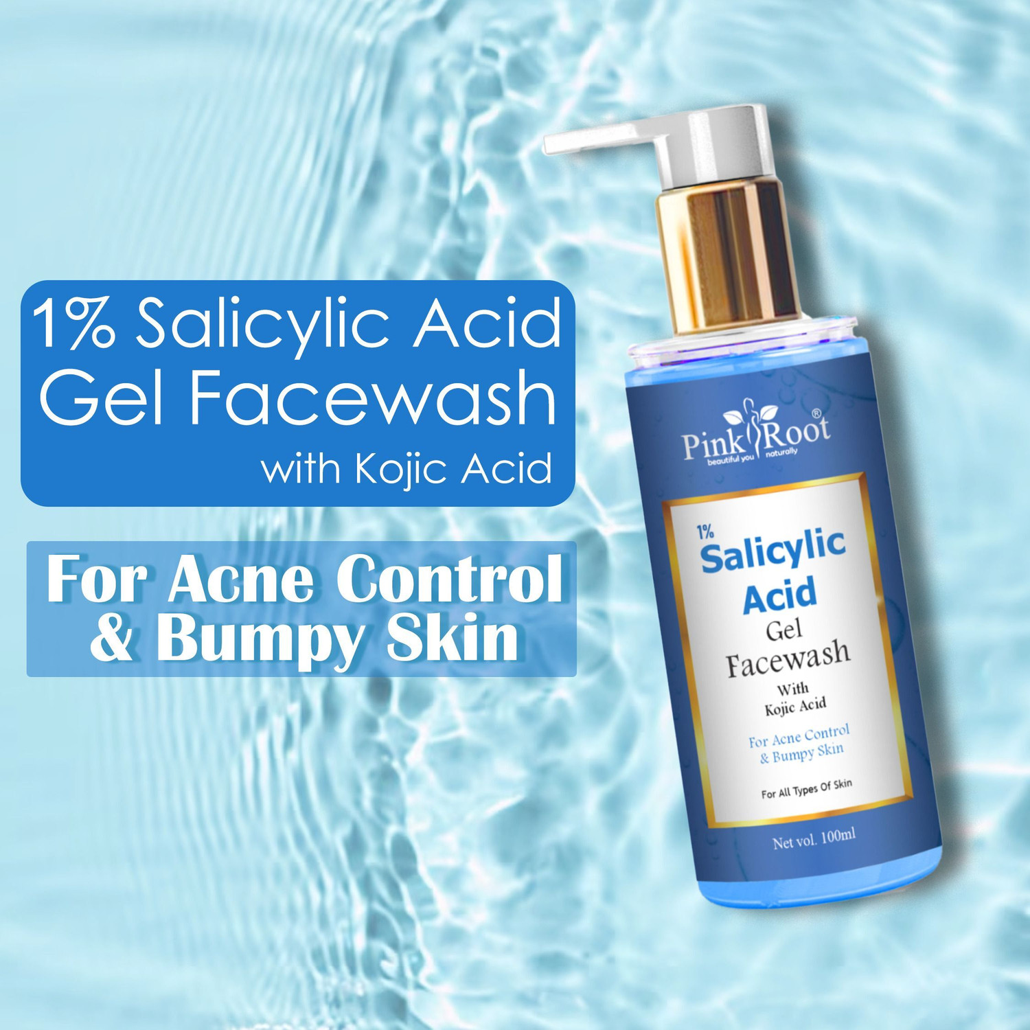 Image of Pink Root 1% Salicylic Acid & 2% Kojic Acid Shower Gel /Body Wash 300ml & Face wash 100ml