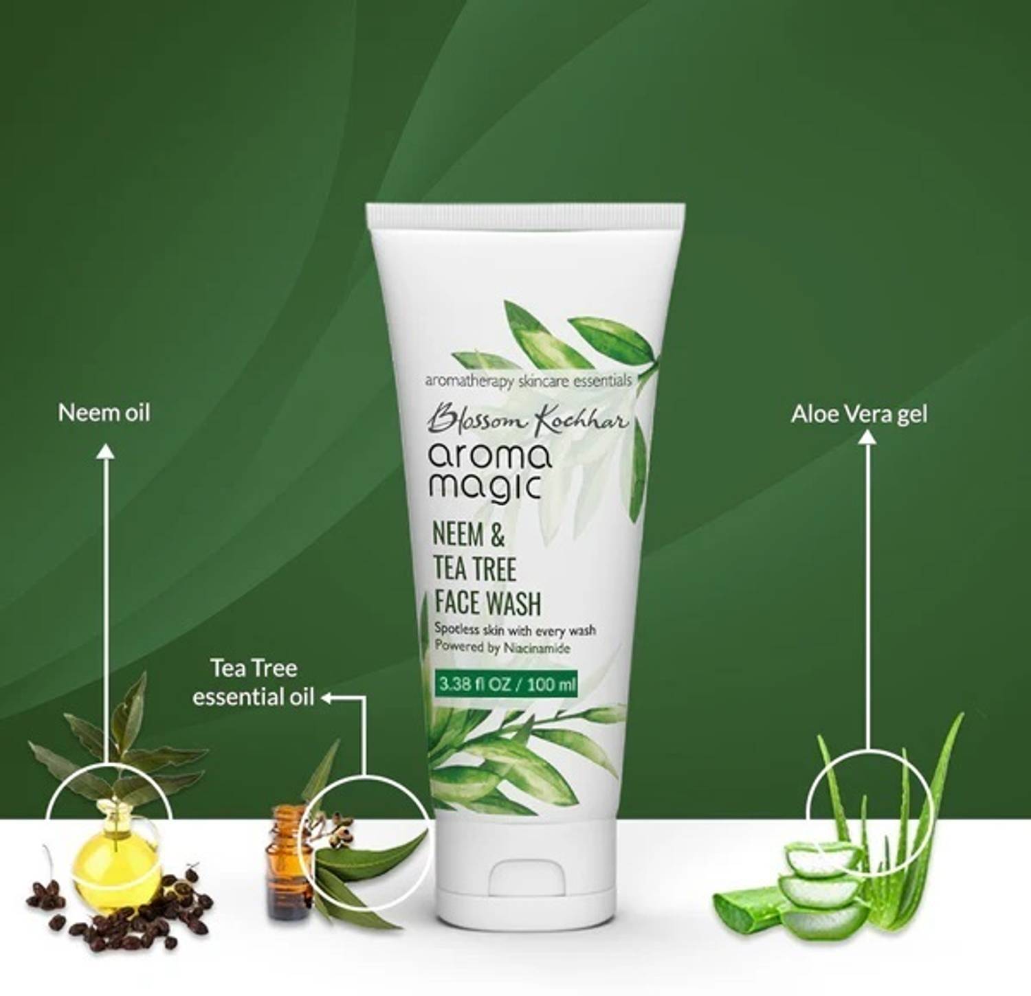 Aroma Magic Neem & Tea Tree Face Wash Pack of 2 · 100 g (200 g total) - Image 3