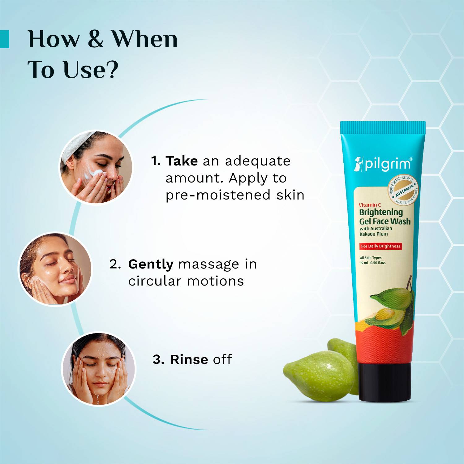 Pilgrim Vitamin C Brightening Face Wash - Image 5
