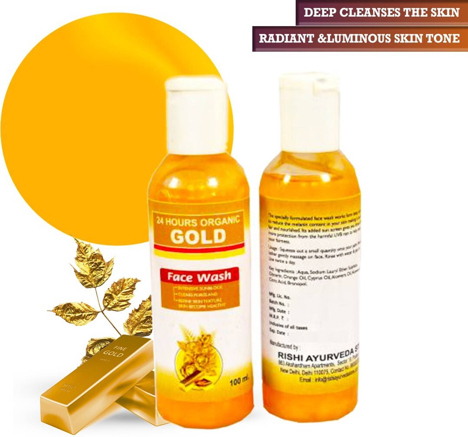24 Hours Organic GOLD FACE WASH Face Wash