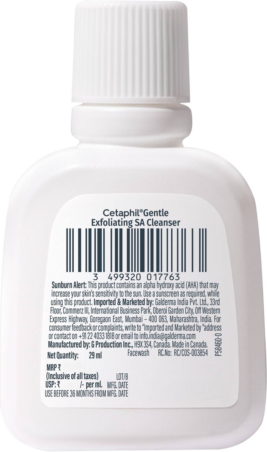 Cetaphil Gentle Exfoliating SA Cleanser Face Wash 29 ml - Image 2