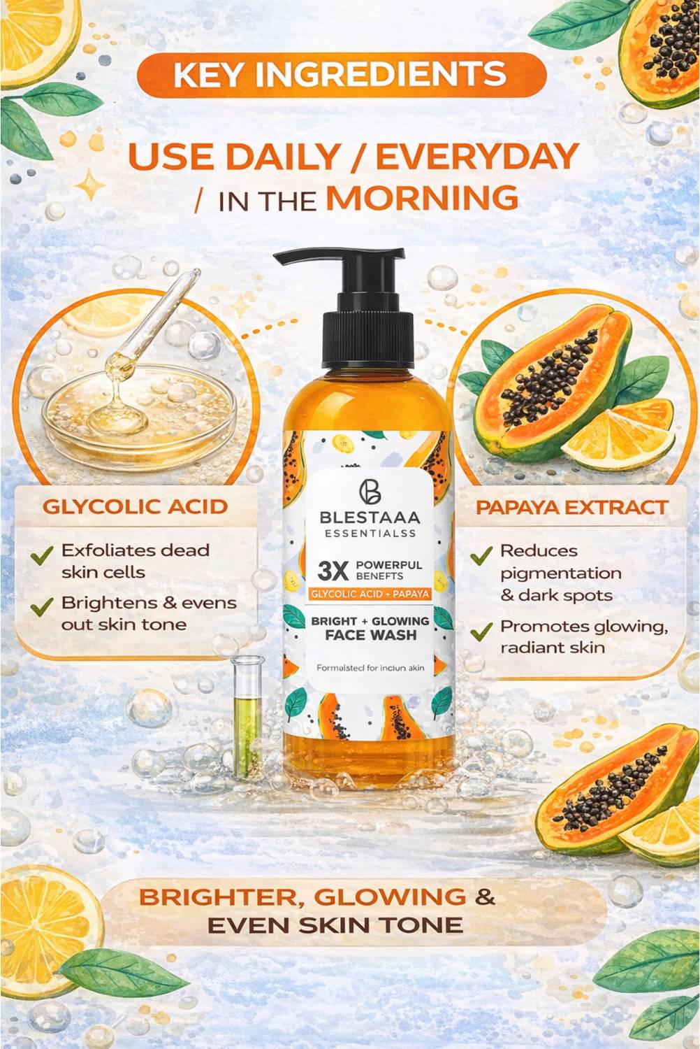 blestaaa essentialss 5% Glycolic Acid Face Wash - Image 2