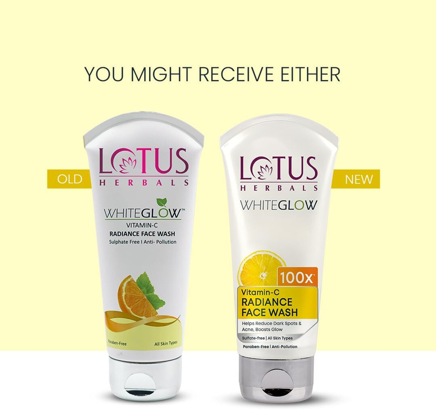 Image of LOTUS HERBALS WHITEGLOW VITAMIN C + GOLD RADIANCE SERUM GEL CREME FACEWASH
