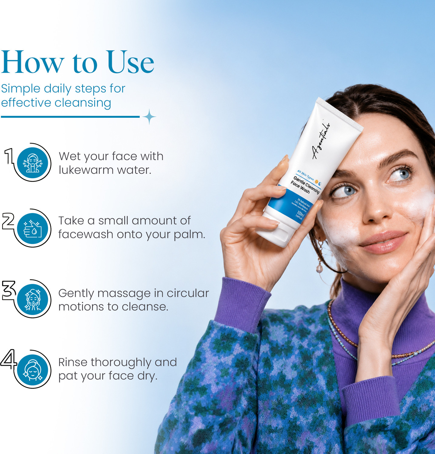 Image of Azentials 1% Salicylic Acid & 1.5% Niacinamide | Deep Pore Cleanser for Acne & Oil Control Face Wash