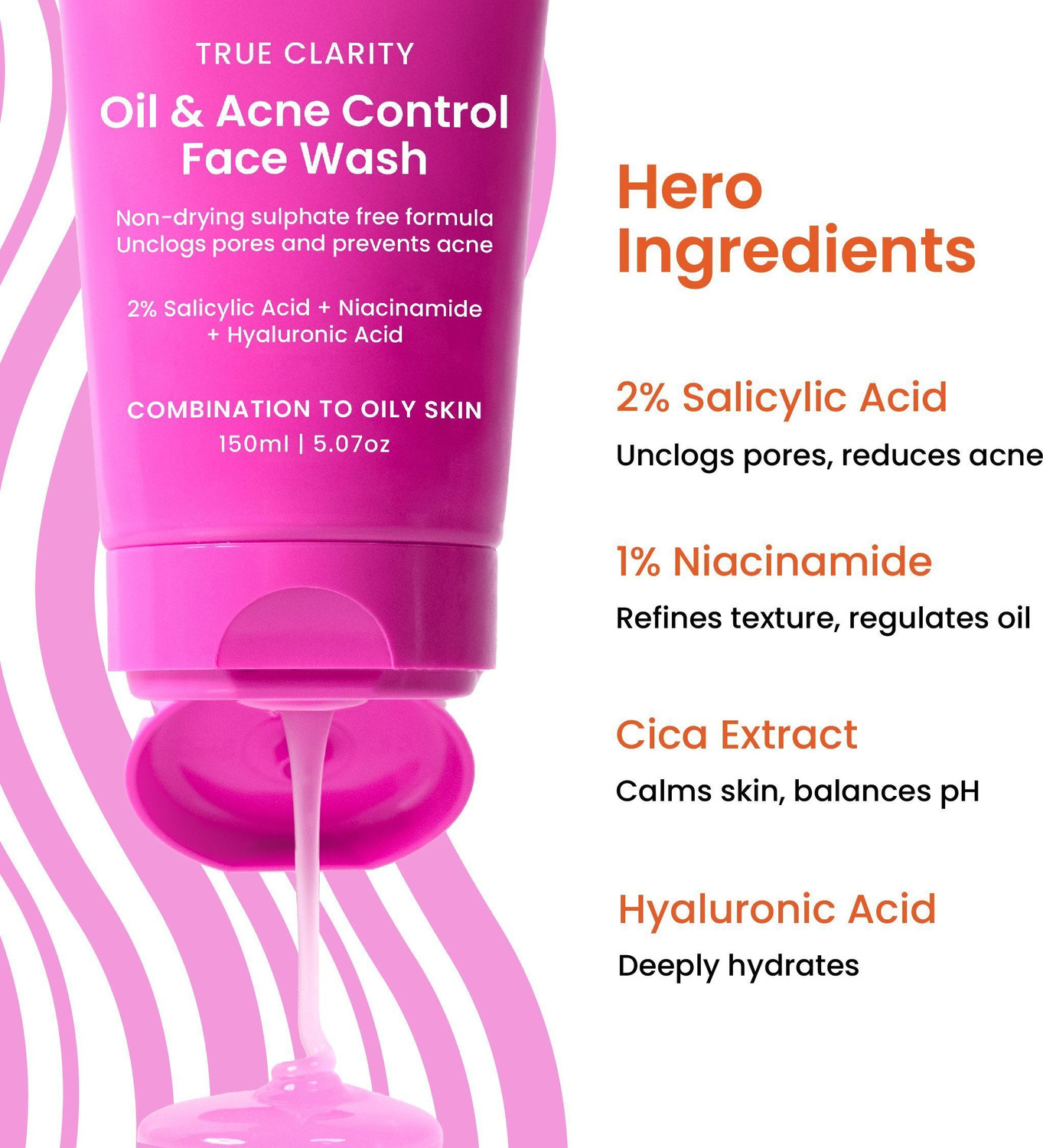 Image of Foxtale 2% Salicylic Acid Face wash| Controls oil, Fights Acne & Non-drying Men & Women All Skin Types Face Wash