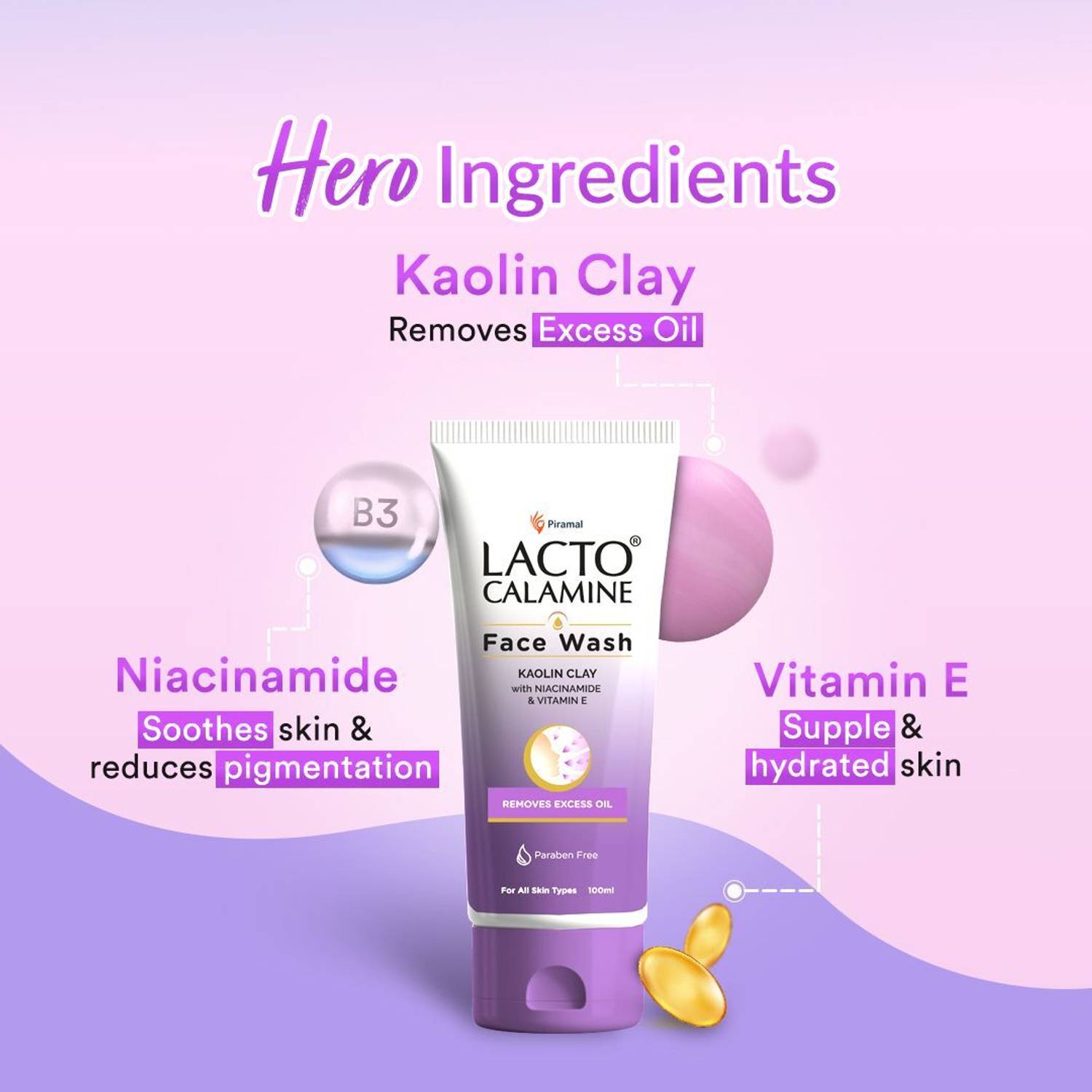 Lacto Calamine with Kaolin Clay Face Wash for Oily Skin (Pack of 2) - Image 3