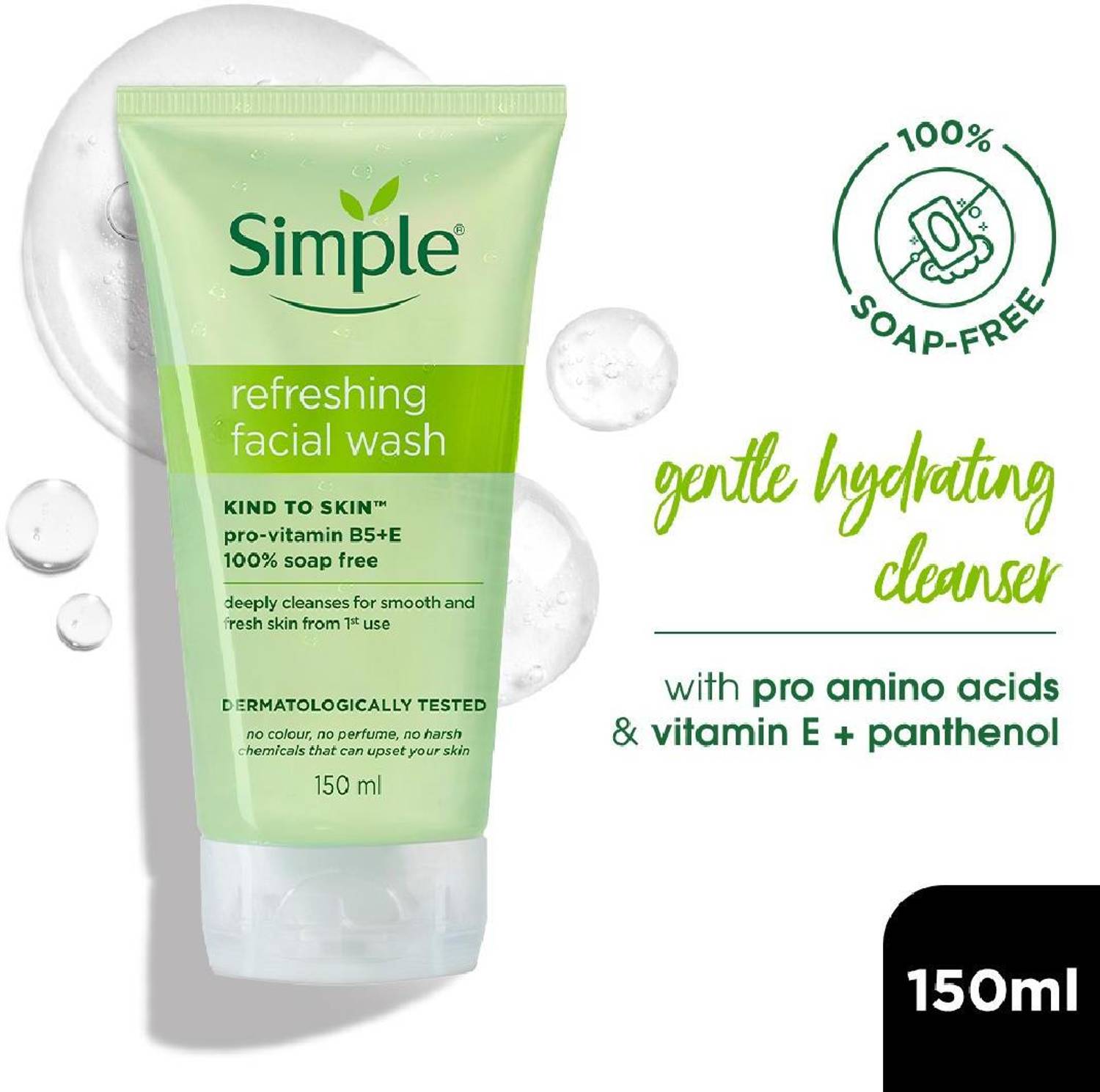 Simple Kind To Skin Refreshing Facial Wash 150 ml
