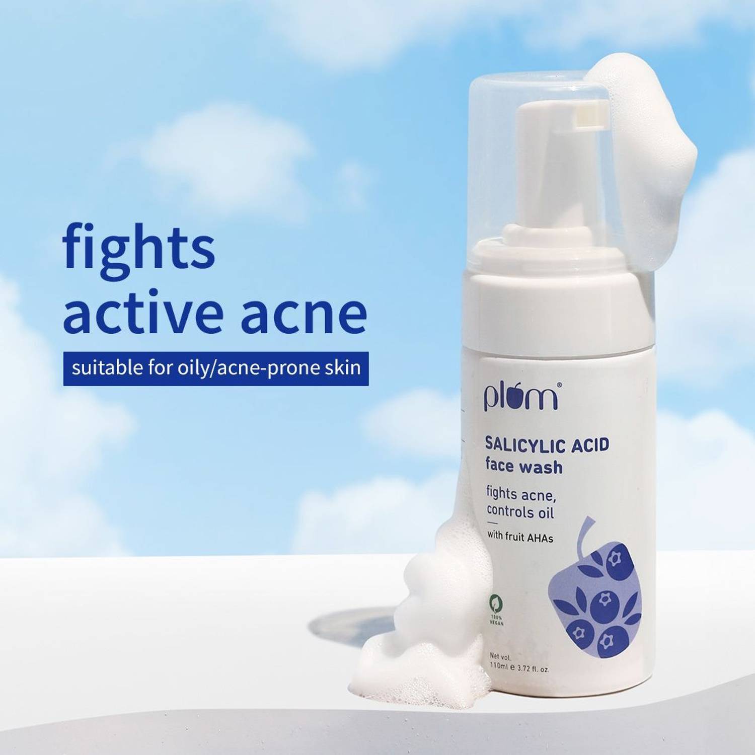 Plum 1% Salicylic Acid Anti Acne Gentle Foaming Cleanser Contro