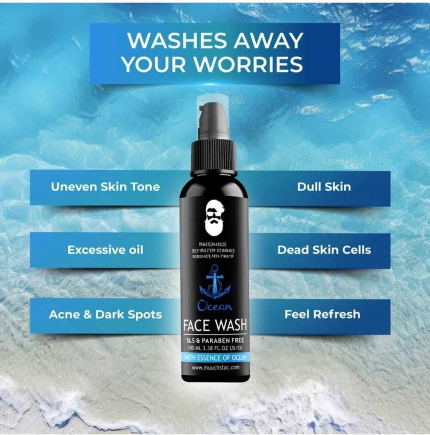 HSNAYIR Ocean for Men 200 ml Face Wash - Image 3