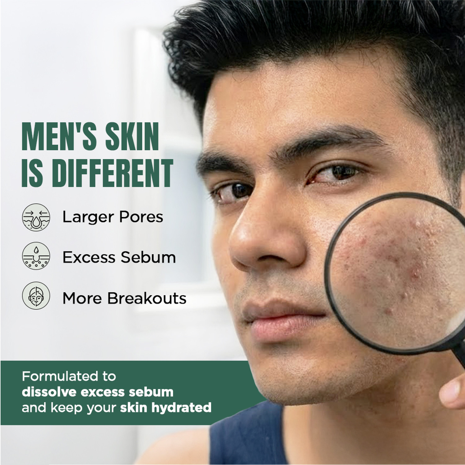 Image of THE MAN COMPANY Anti-Acne Facewash for Pimples & Blackheads Aloe Vera & Salicylic Acid Men's Face Wash