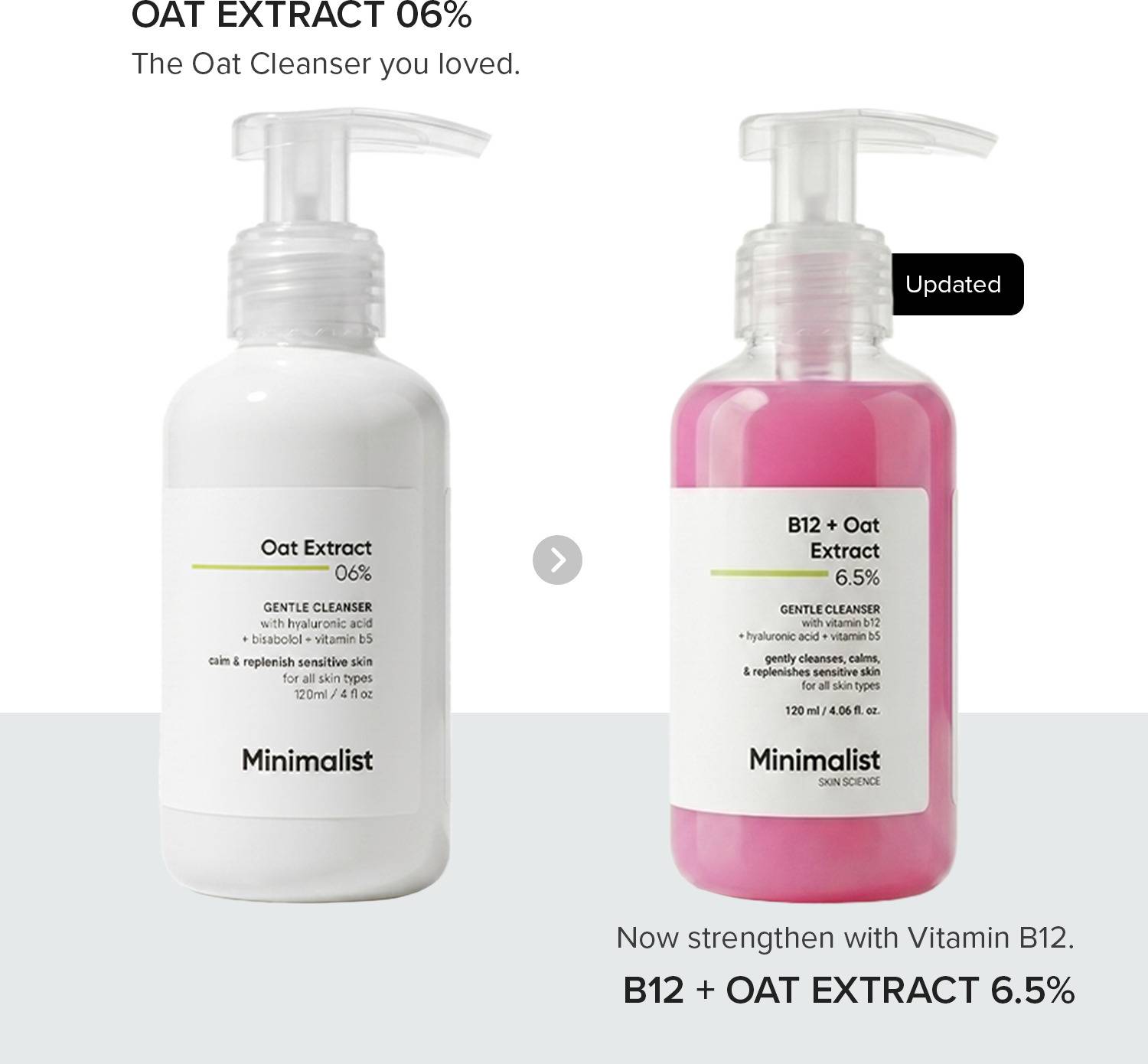 Minimalist B12+Oat Extract 6.5% Cleanser 120 ml - Image 1