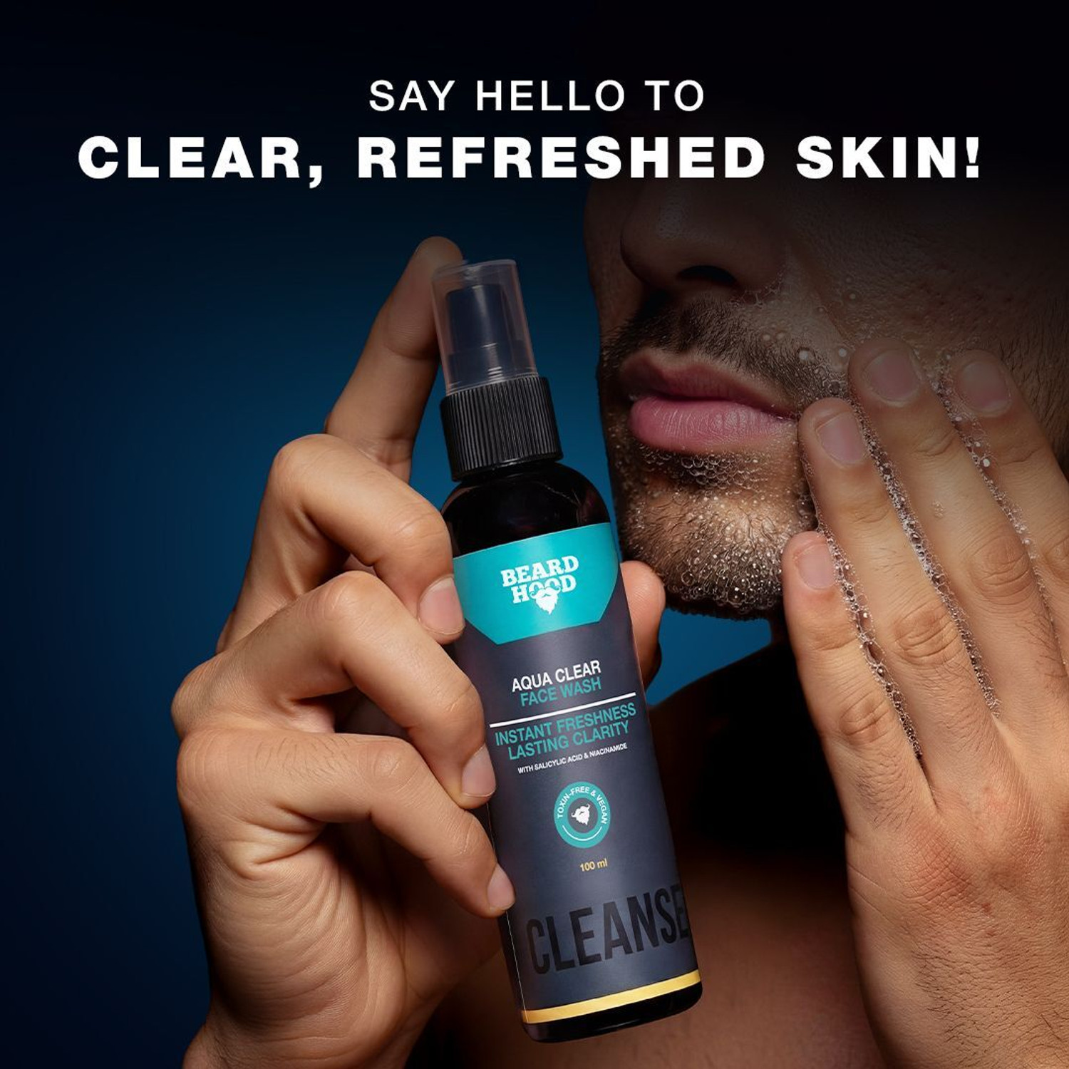 Image of BEARDHOOD Fights Acne & Pimple, Brighten Skin, All Skin Types Face Wash