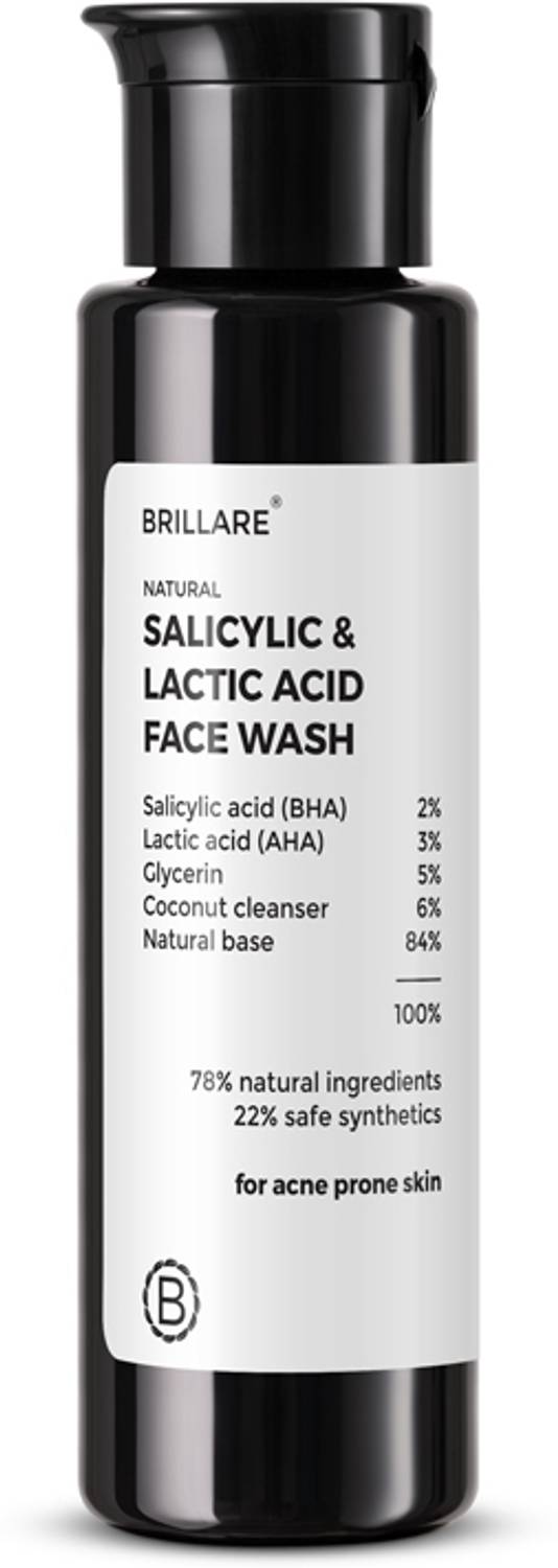 BRILLARE 2% Salicylic Acid for Oily Skin | Deep Cleansing, Oil Control & Acne Care Face Wash Rs. 197 - Flipkart