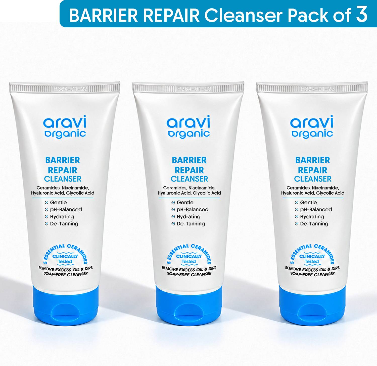 Aravi Organic Cleanser for Oil Control, Acne, Deep Cleansing & Skin Brightening | Ceramides Face Wash