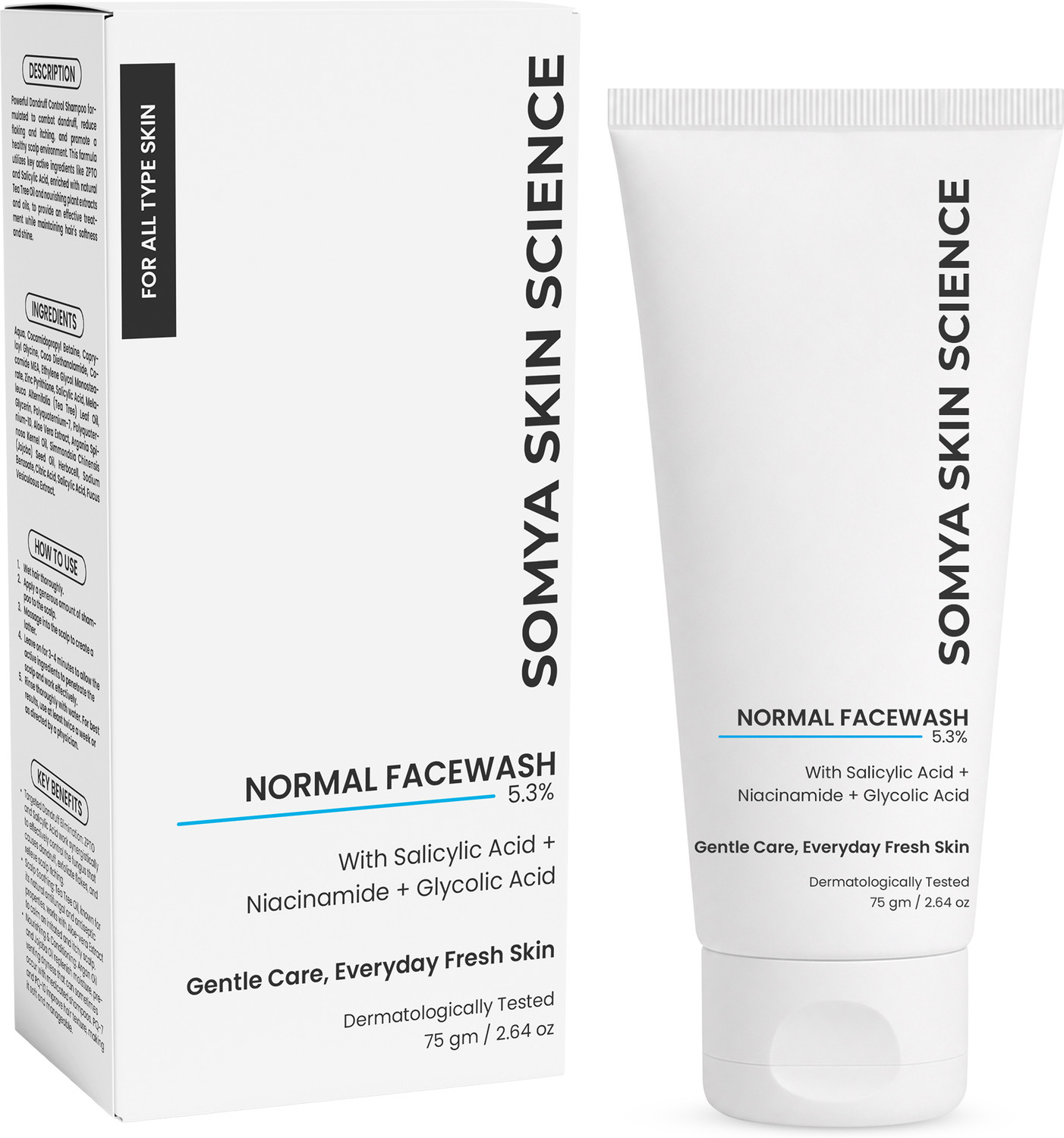 SOMYA SKIN SCIENCE 2% Salicylic Acid  for Men & Women,Removes Dirt,Pollutants & Excess Oil Face Wash