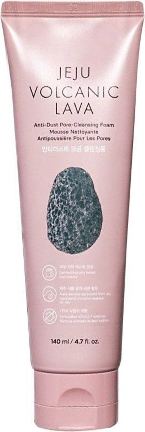 Image of The Face Shop Jeju Volcanic Lava Anti Dust Cleansing Foam,for pore care & blackhead cleansing Face Wash