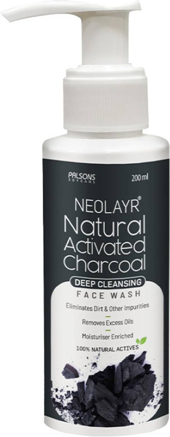 NEOLAYR Natural Activated Charcoal Deep Cleansing Face Wash (200