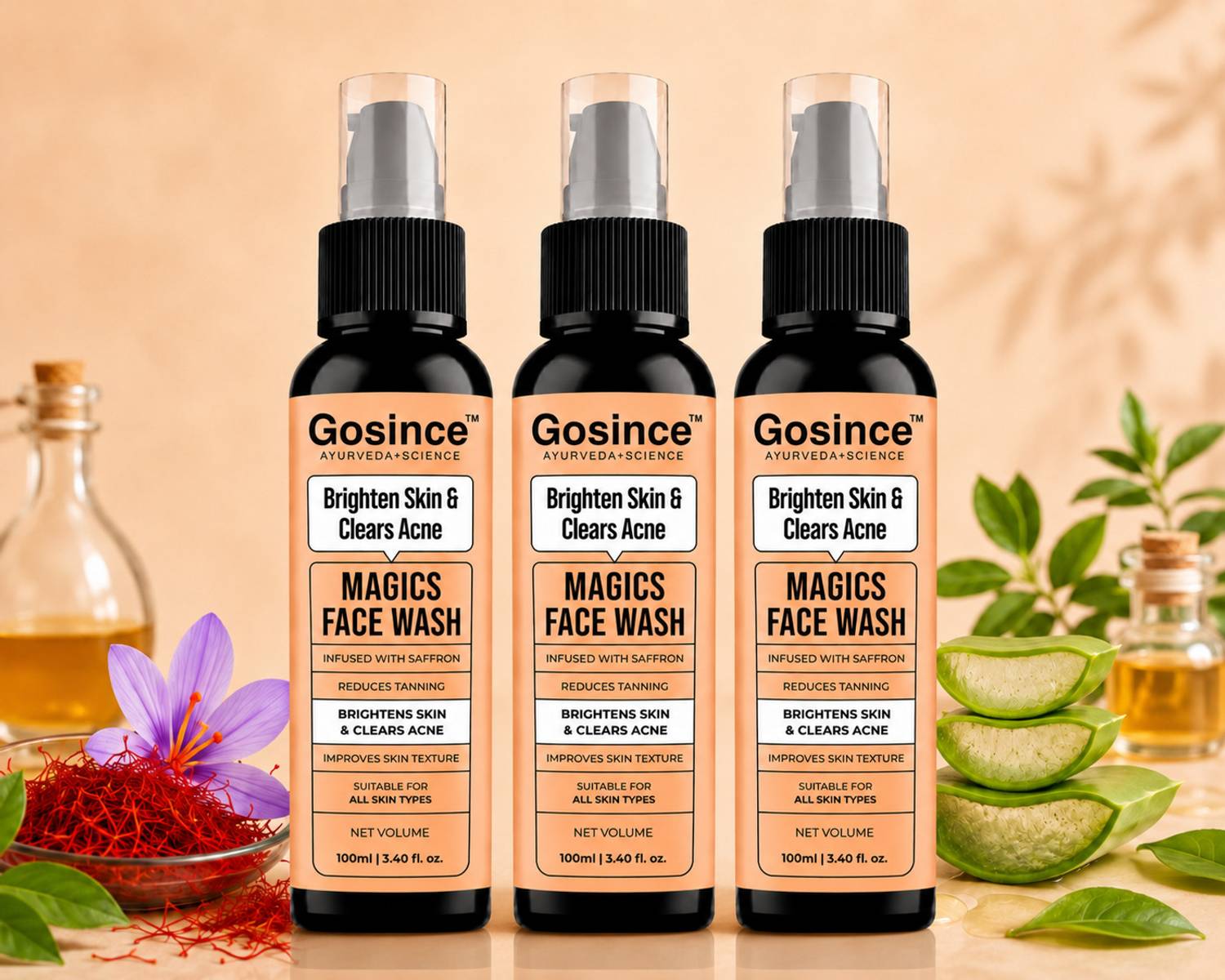 Gosince Brightening Face Wash for Tanning and Acne - Image 1
