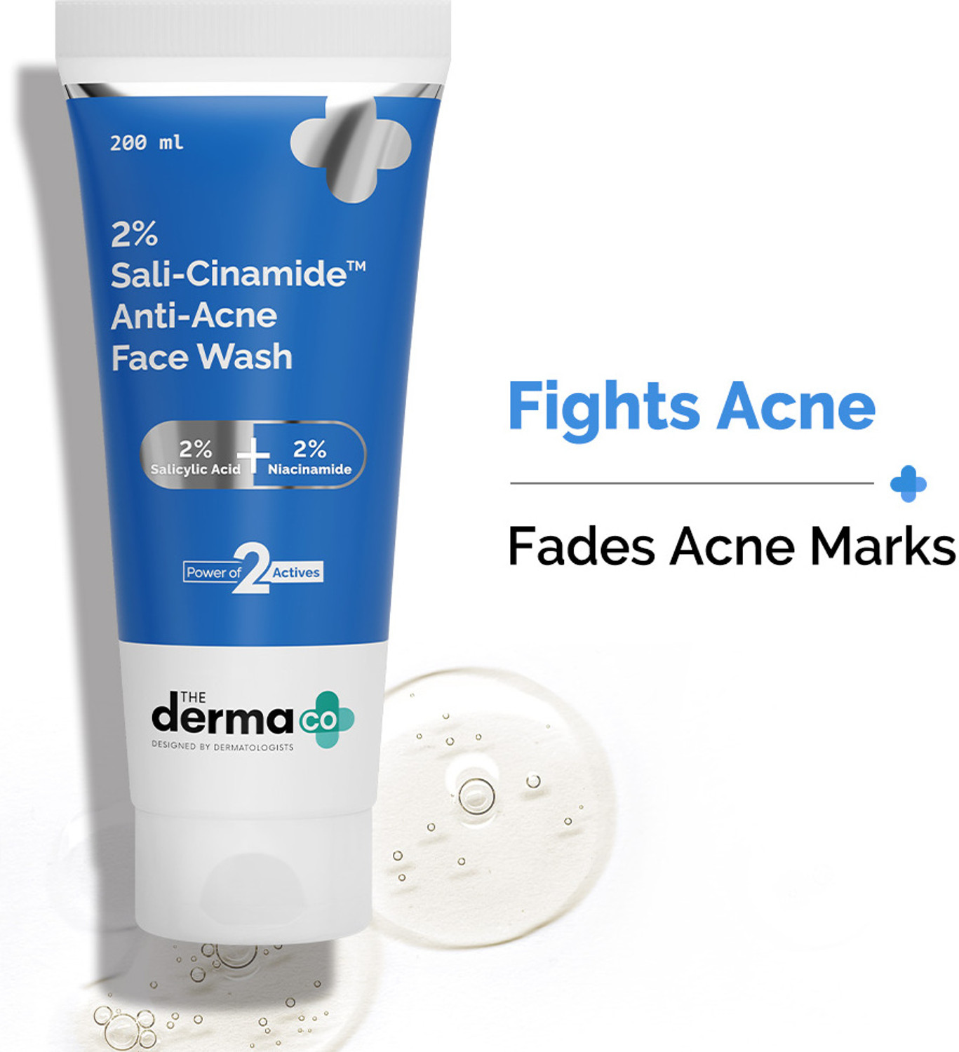 Image of The Derma Co 2% Sali-Cinamide Anti-Acne with 2% Salicylic Acid & 2% Niacinamide Face Wash