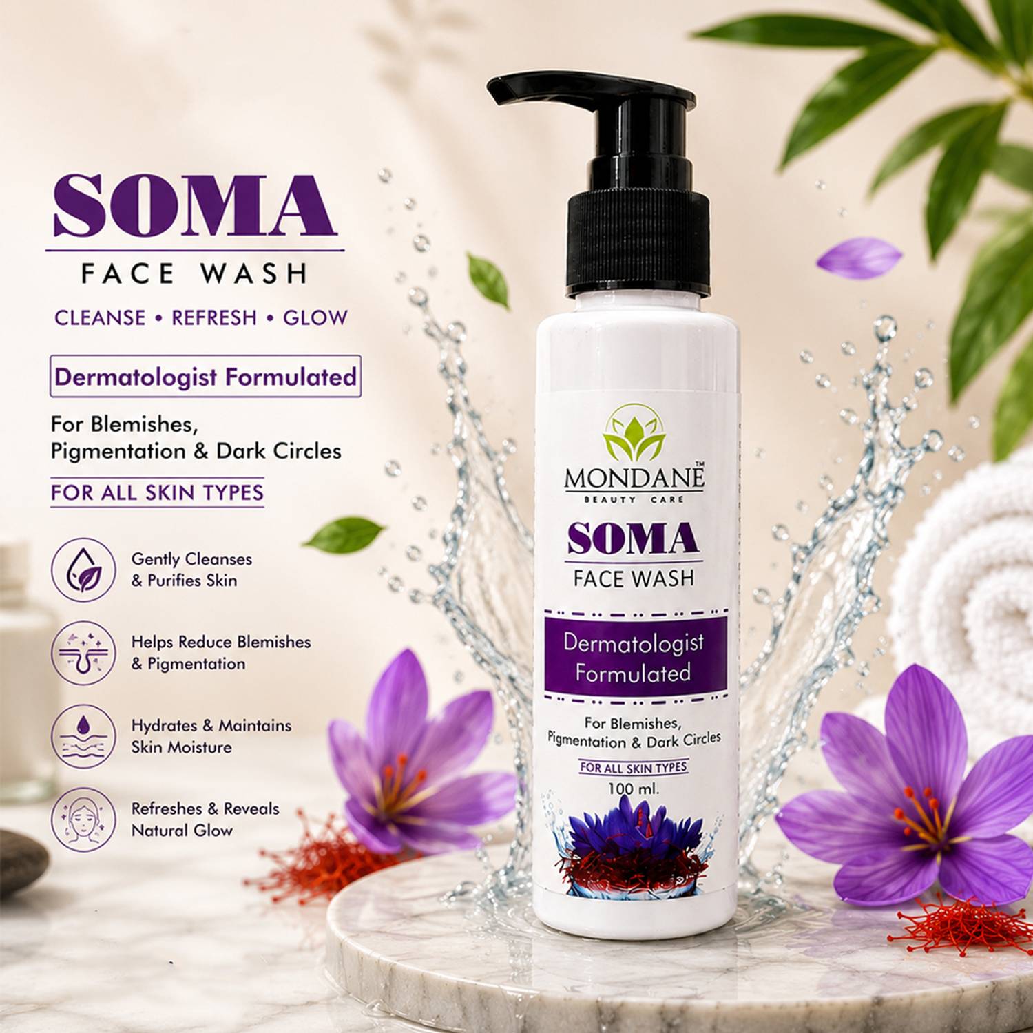 Mondane SOMA | Face Cleanser for Pigmentation, Blemishes & Dark