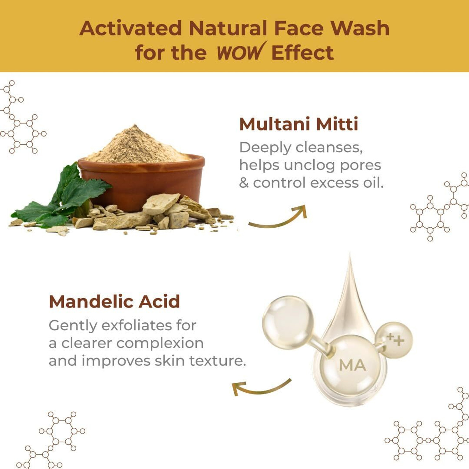 Image of WOW SKIN SCIENCE Purifying Multani Mitti | Controls Excess Oil | Brightens & Purifies Skin | Face Wash (150 ml)
