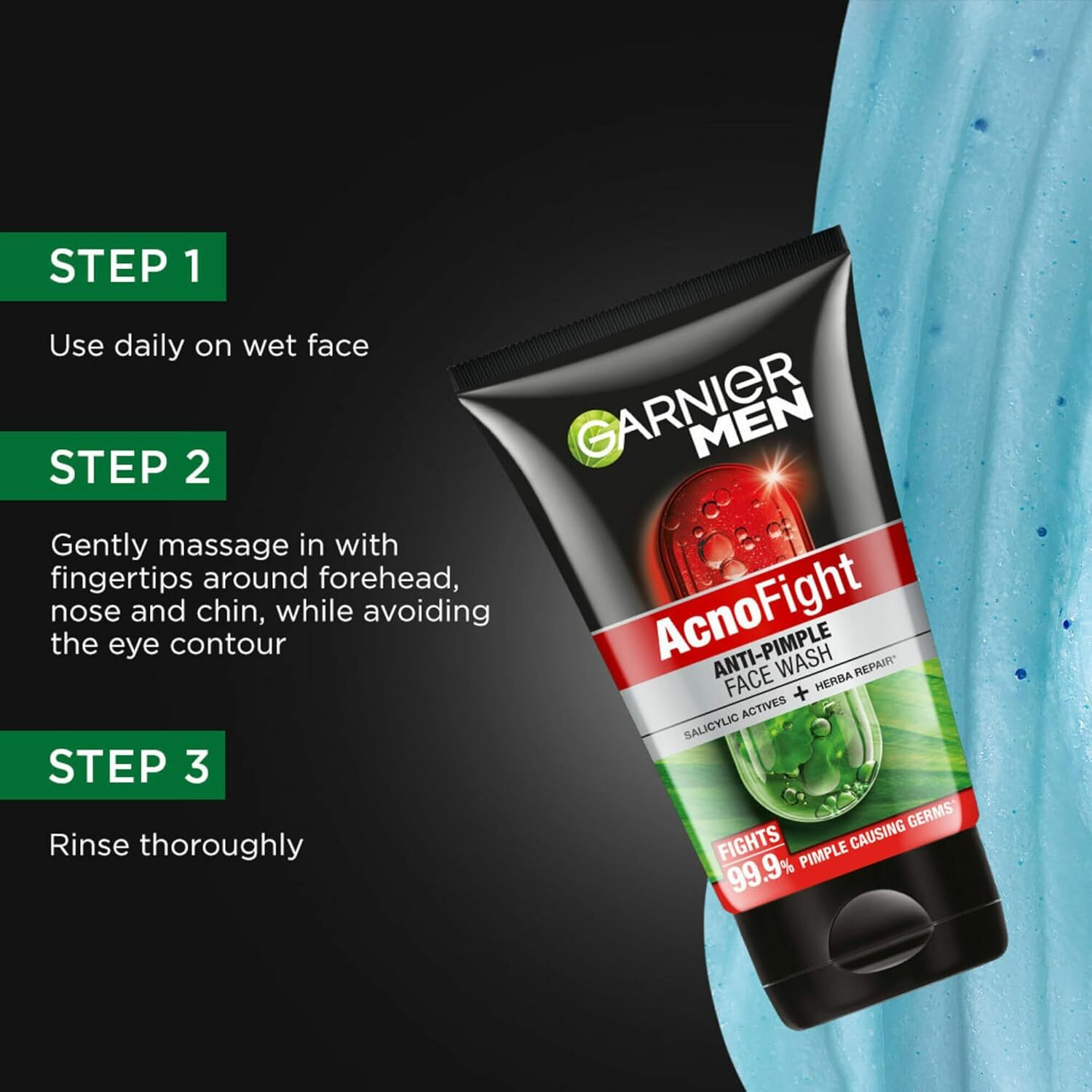 Image of Garnier Men Men Acno Fight Anti-Pimple Facewash Face Wash