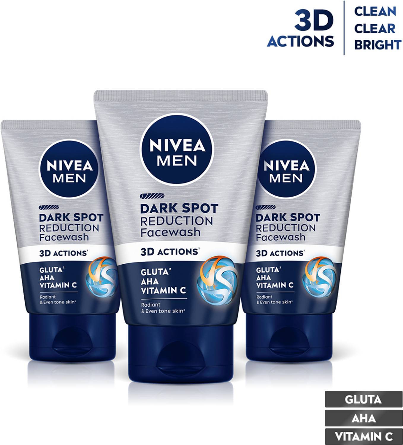 Nivea Men Dark Spot Reduction Cleanser Combo 100ml - Image 2