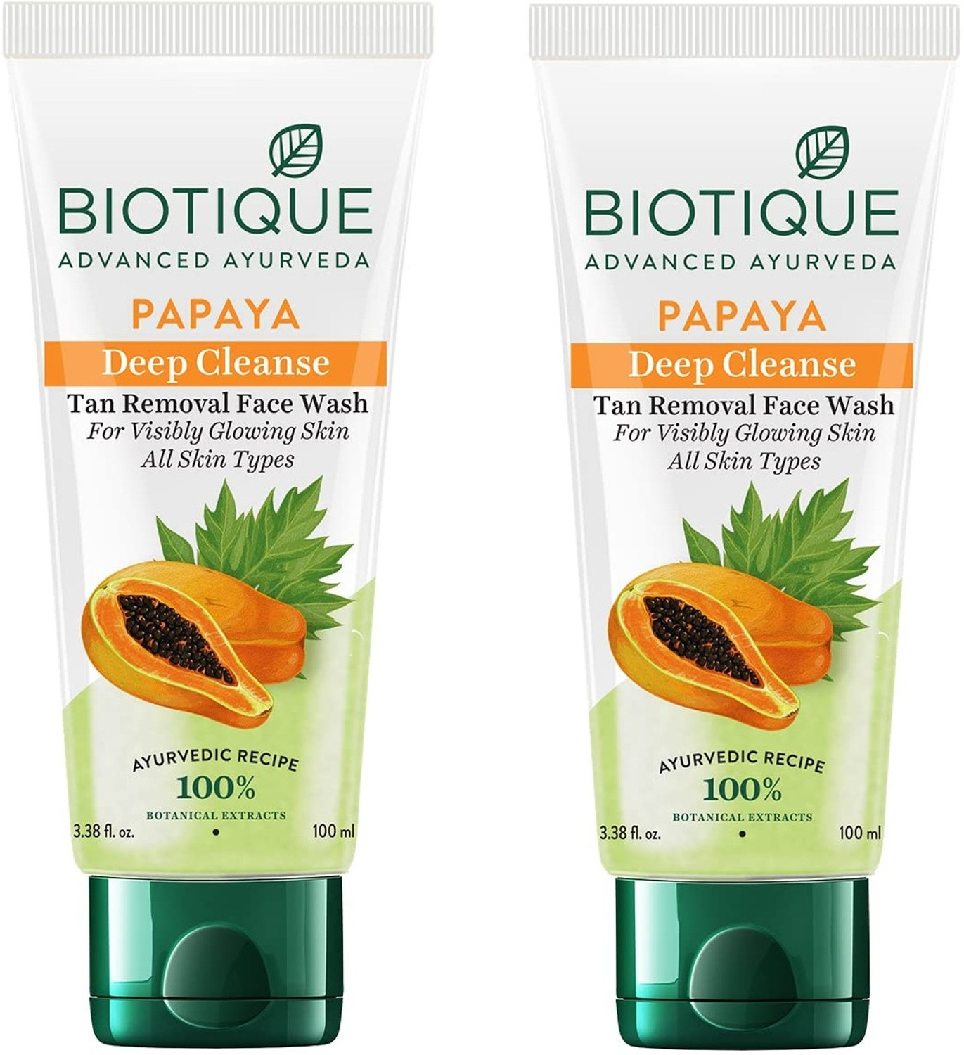 Image of BIOTIQUE Bio Papaya Visibly Flawless Skin Each 100ml Face Wash