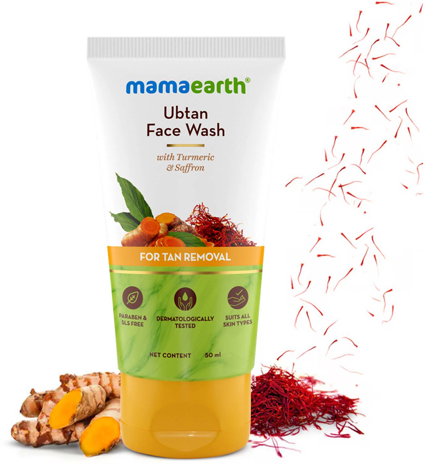 Mamaearth Ubtan Natural Face Wash with Turmeric & Saffron - Image 2