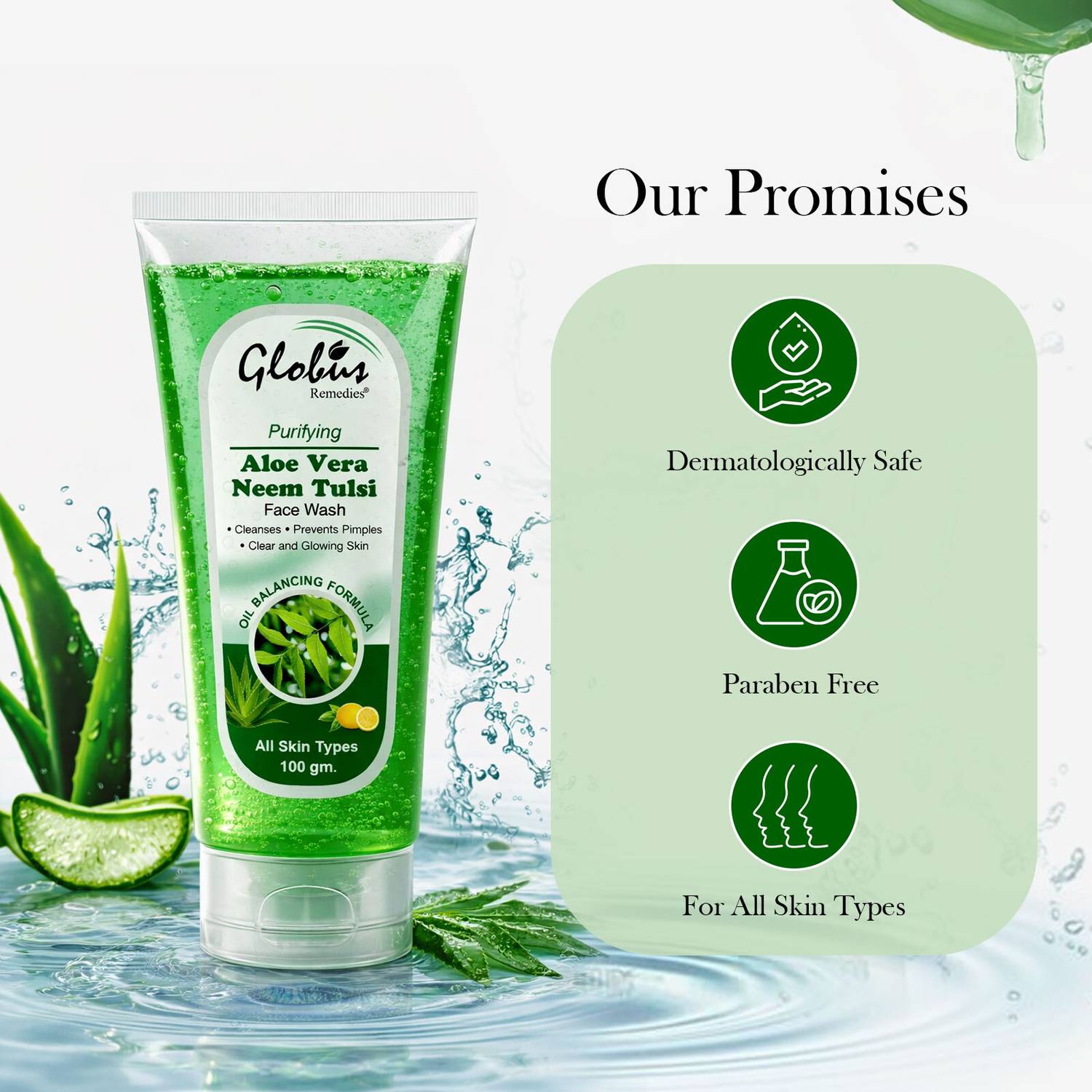Globus ALOE VERA & NEEM TULSI Face Wash