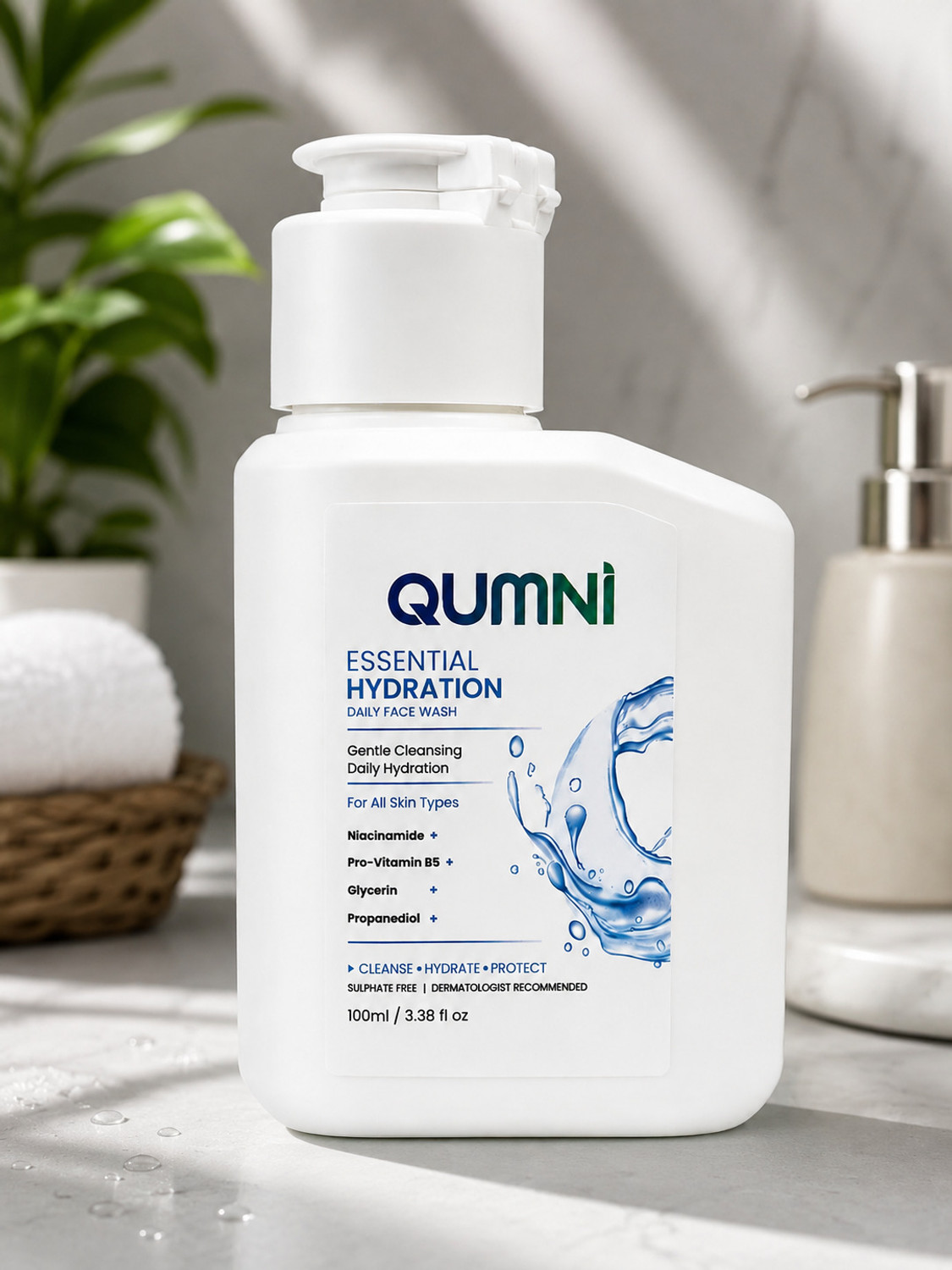 Image of QUMNI ESSENTIAL HYDRATION DAILY FACE WASH : CLEANSE : HYDRATE : PROTECT . Face Wash