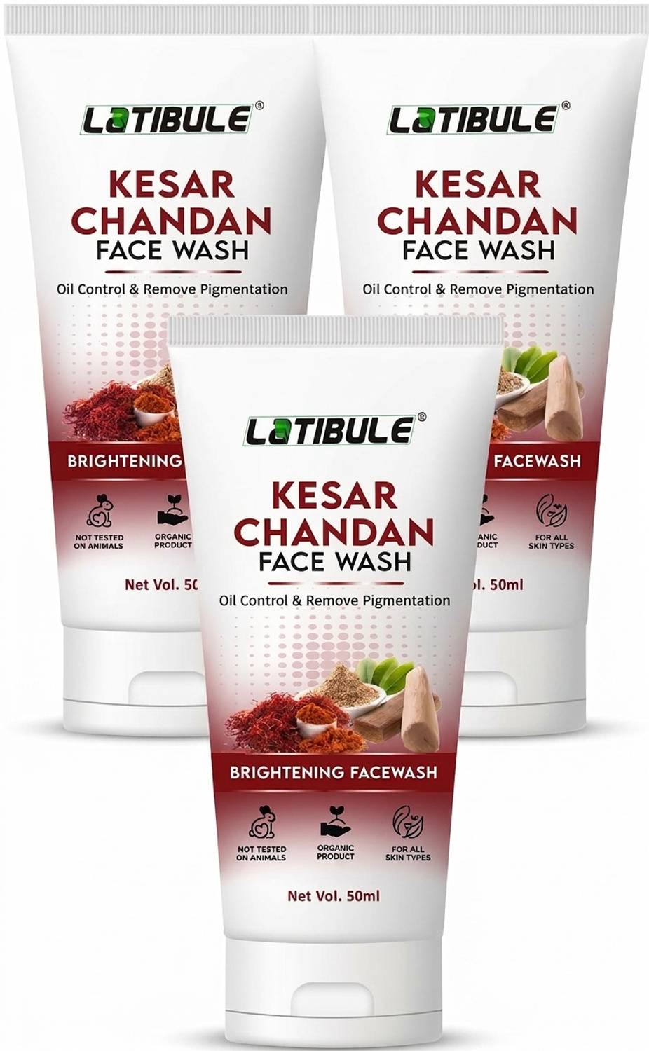 Latibule Kesar & Chandan Facewash for Tan Removal and Even Skin T