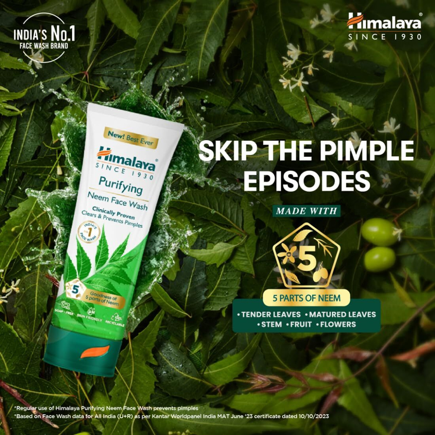 Image of HIMALAYA Purifying Neem Anti Acne & Pimple 200ml Face Wash
