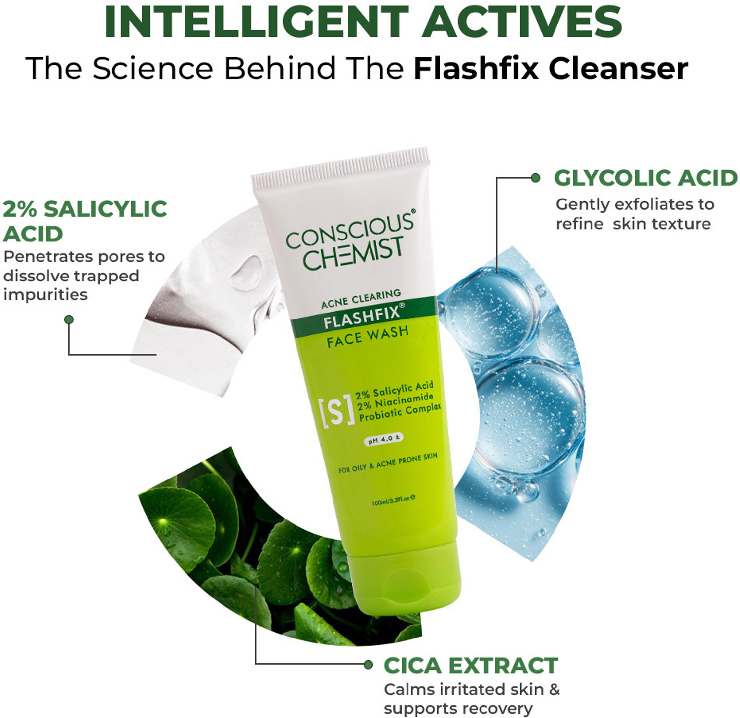 Image of Conscious Chemist Daily for Oily & Acne Prone Skin | Deep Cleansing, Oil Control & Pore Care | Pack of 2 Combo Face Wash