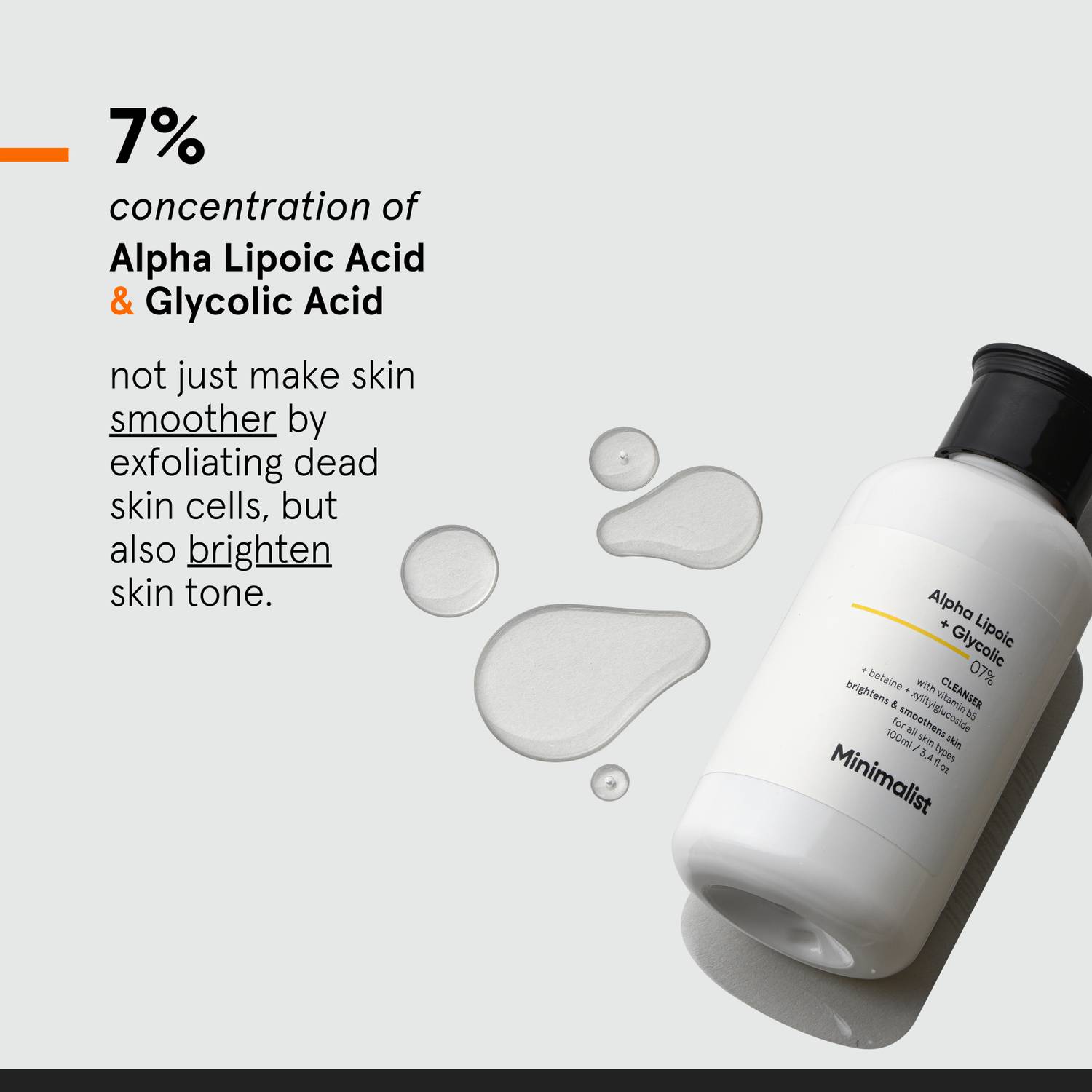 Minimalist 7% Glycolic Acid Face Wash 100ml - Image 4