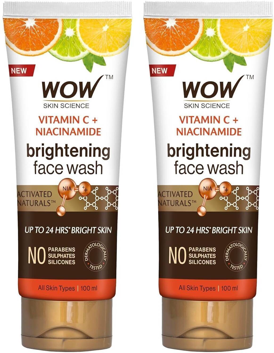 WOW Skin Science Brightening Pack of 2 · 200 ml (400 ml total)