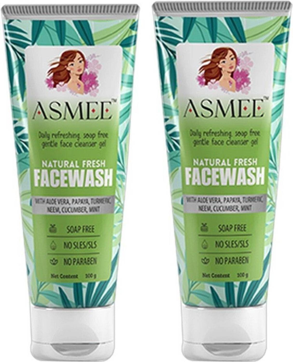 Asmee Natural Fresh Facewash Combo Of 2 Face Wash