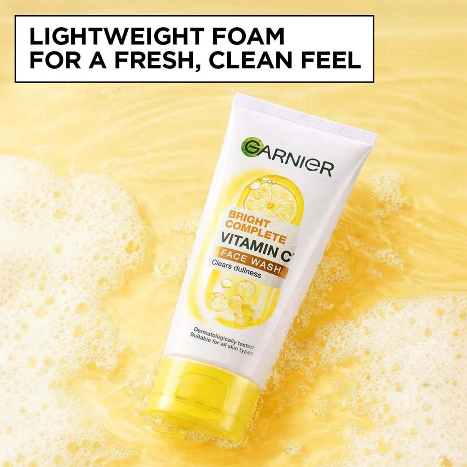 Image of GARNIER Bright Complete Vitamin C Cleanser for Bright & Glowing Skin Facewash Face Wash