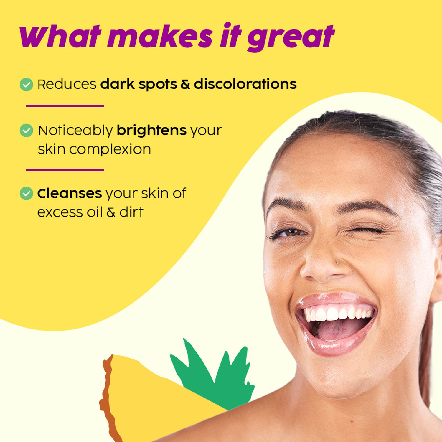 Image of The Plant Fix Plix Pineapple Face Wash And Serum Mini Combo for Pigmentation & Dark Spots