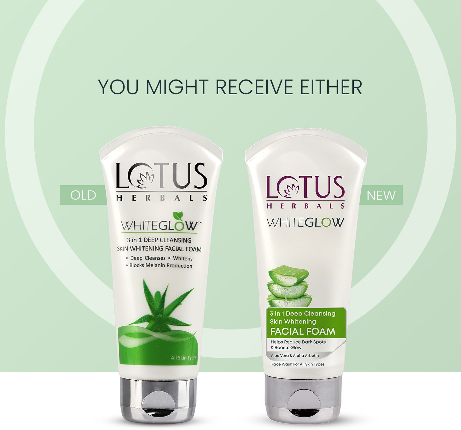 Image of LOTUS White Glow 3 In 1 Deep Cleansing Skin Whitening Facial Foam Face Wash