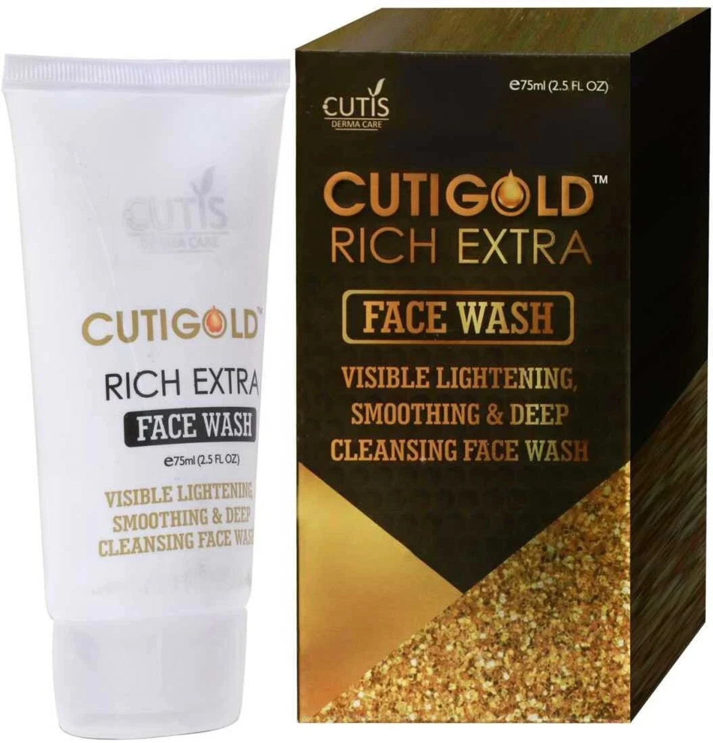 Image of CUTIS Cuti Gold Rich Extra | Visible Lighrening, Smoothing & Deep Cleansing (75ml) Face Wash