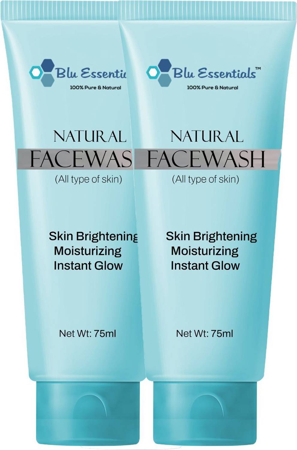 Blu Essentials for Men & Women | Oil Control, Acne Care & Deep Cleansing | Suitable for All Skin Types (Pack of 2) Face Wash