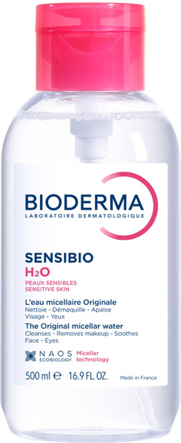 BIODERMA Sensibio H2O Micellar Water Sensitive Skin Makeup Remover Pump Bottle Face Wash