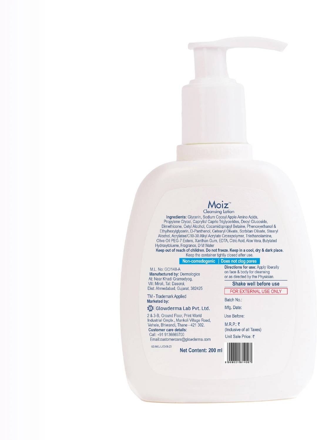 Moiz Cleansing Lotion 200 ml - Image 2