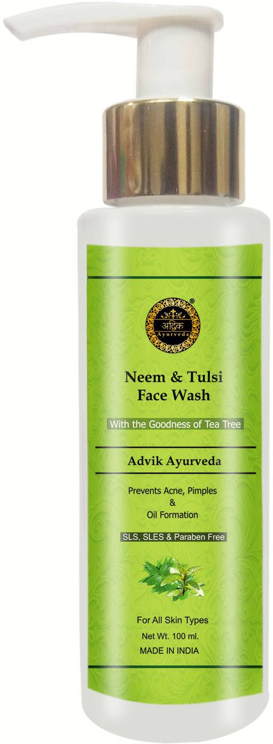 Advik Ayurveda Neem Basil for Acne and Pimples, cleanser Face Wash