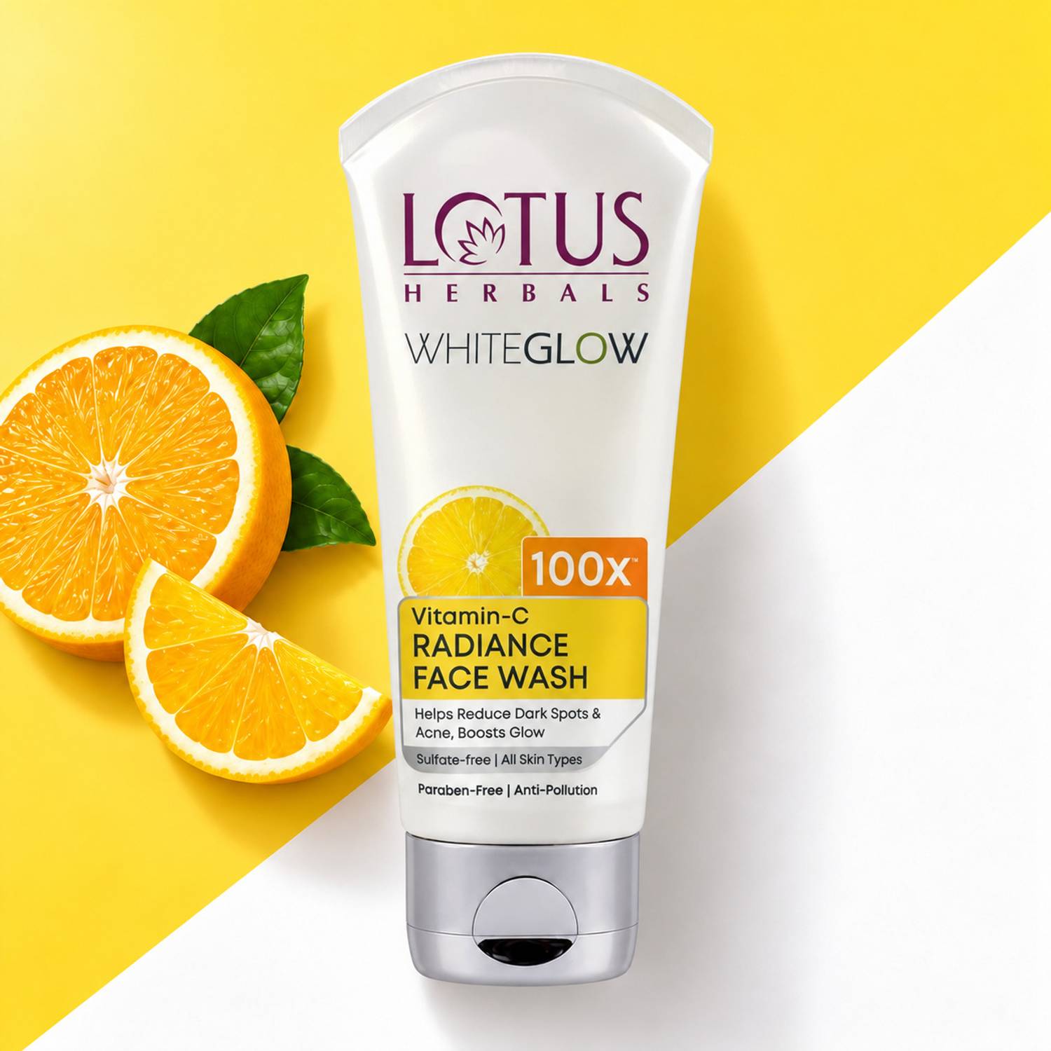LOTUS HERBALS WhiteGlow Vitamin C Radiance | For Dark Spots & Dull Skin | Anti- Pollution Face Wash